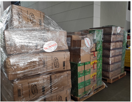 More than 3 tonnes of illegally imported processed food products detected
