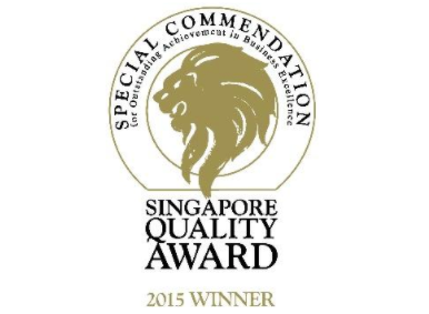2015 Singapore Quality Award with Special Commendation for Outstanding Achievement in Business Excellence