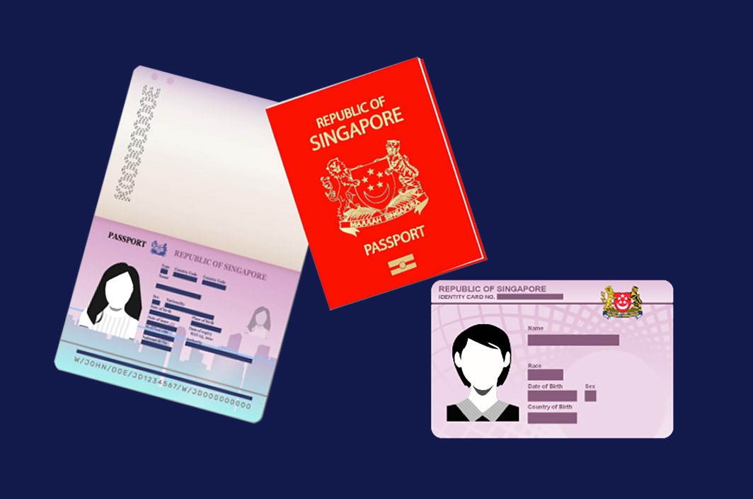 Singapore Citizen Passport and IC