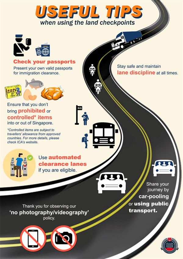 Useful tips when using the land checkpoints