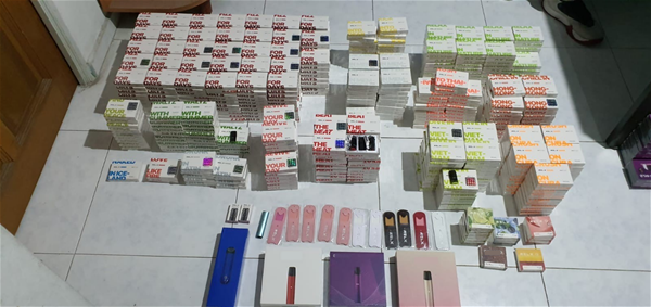 Seized exhibits from suspect's residence
