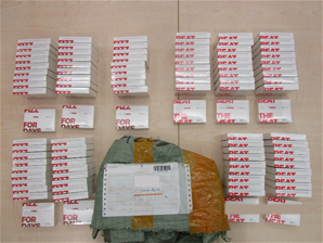 Seized exhibits from intercepted parcels - 13 Nov