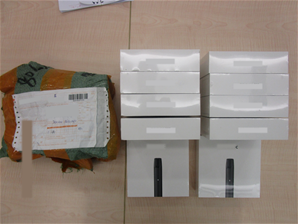 Seized exhibits from intercepted parcels - 13 Nov