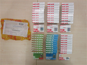 Seized exhibits from intercepted parcels - 13 Nov Seized exhibits from intercepted parcels - 13 Nov
