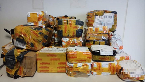 Parcels seized by ICA Parcels seized by ICA