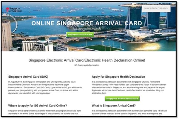 Fake Sg Arrival Card Website