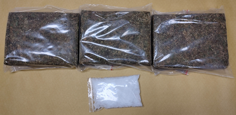 Drugs seized from within a Malaysia-registered car, at Tuas Checkpoint, on 6 February 2020