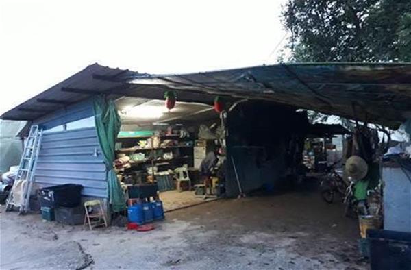 Exterior of one of the shelters