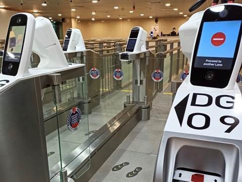 Woodlands checkpoint Automated immigration lanes with iris and facial scanning at Woodlands checkpoint