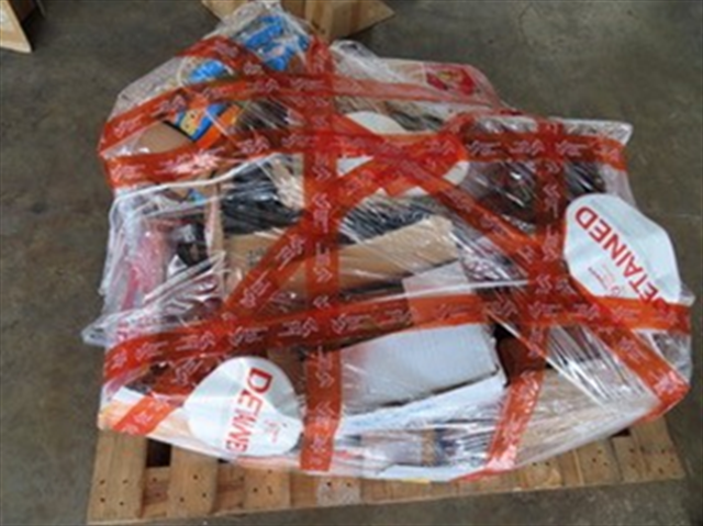 A total of about 36kg of illegally imported food products were detected