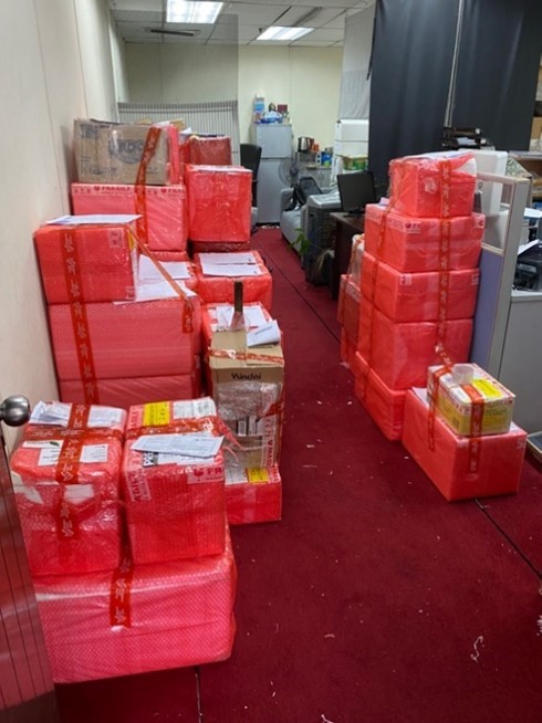 More than 350kg of illegally imported assorted food products were seized