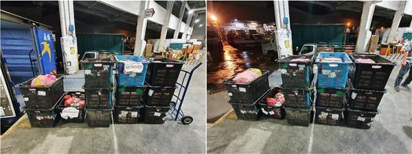 Consignments of illegally imported vegetables
