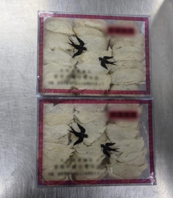 800 grams of undeclared bird’s nest found during the operations