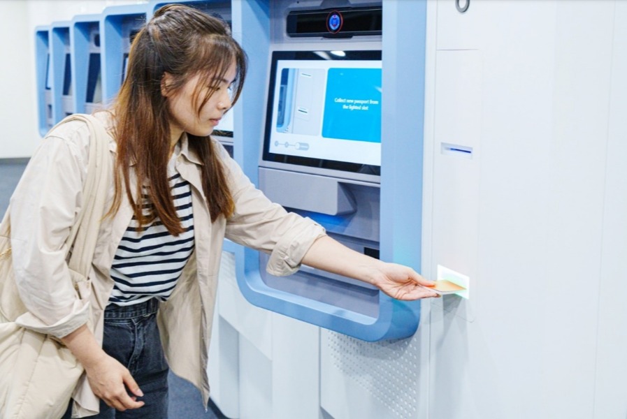 Self-collection kiosk issues the document(s) to the customer