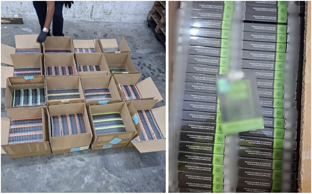 Photographs of the Seized Products from Shipping Container