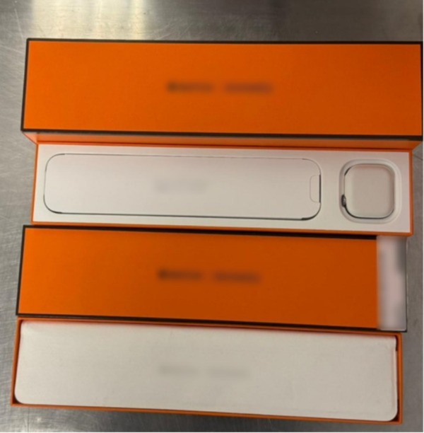 nother traveller at Changi Airport was found carrying undeclared brand-new smartwatches. [Photo- Singapore Customs]