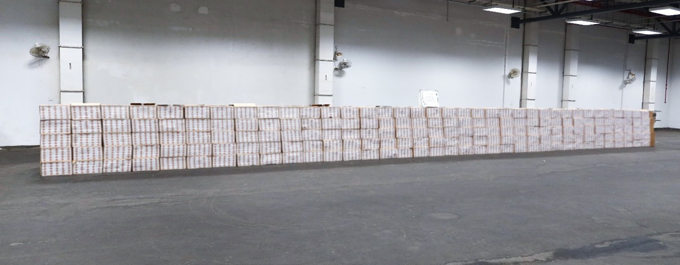 9,000 cartons of duty-unpaid cigarettes