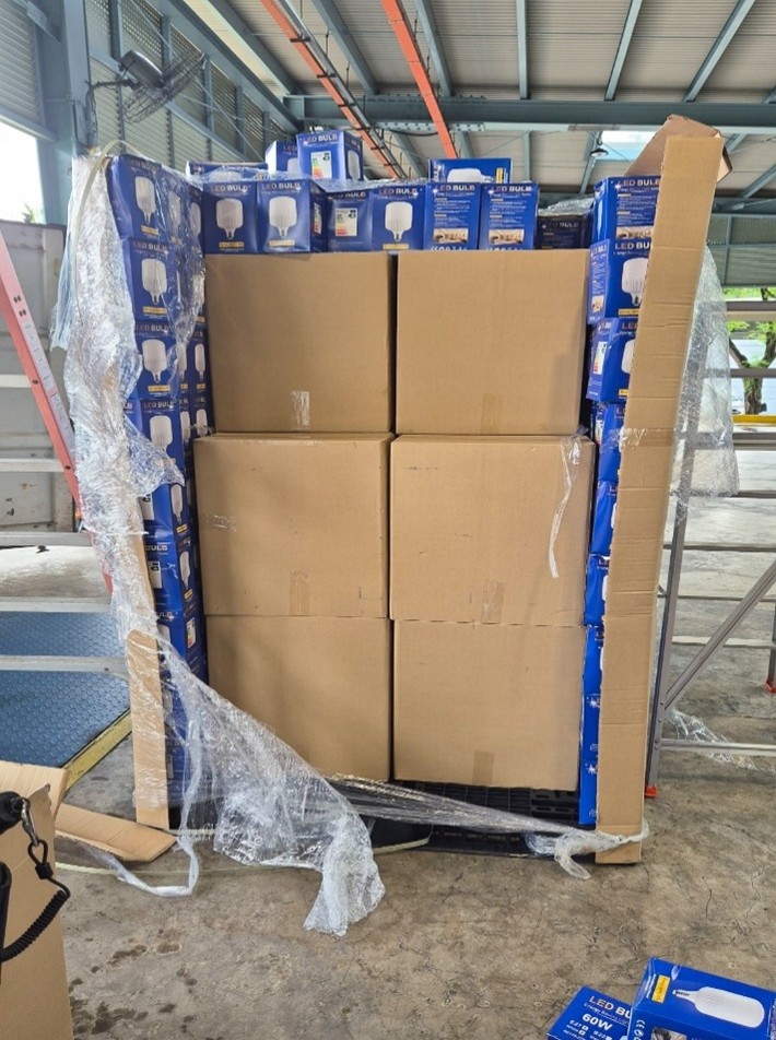 Boxes of duty-unpaid cigarettes hidden
