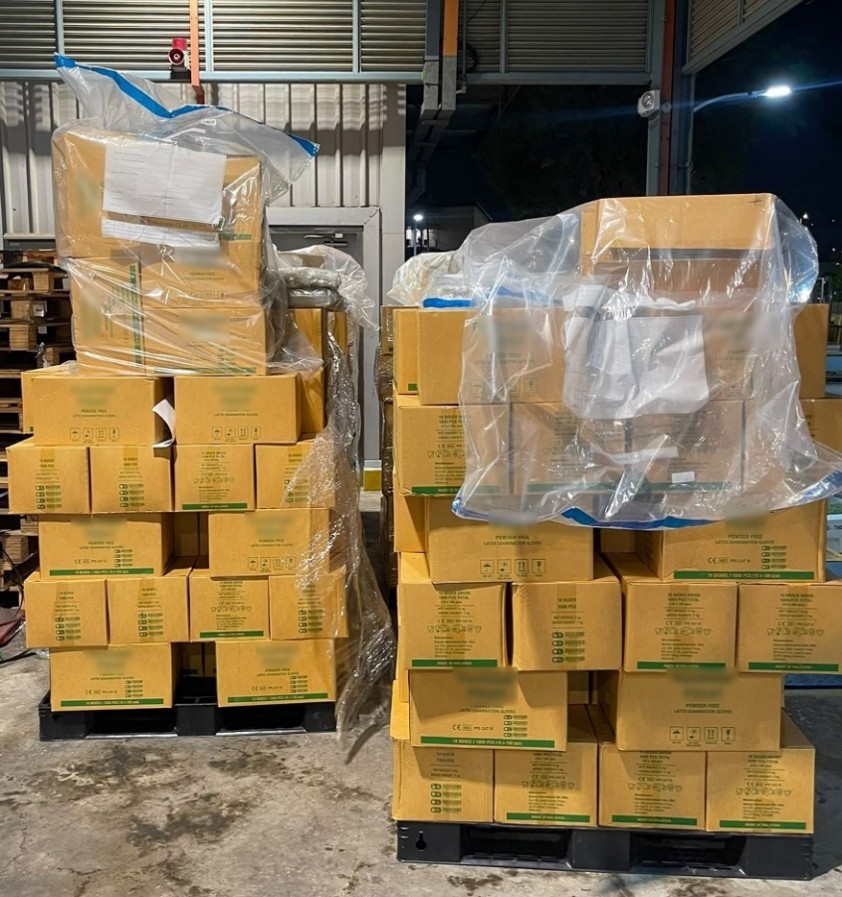 Boxes containing cannabis seized from the container on 24 September 2026