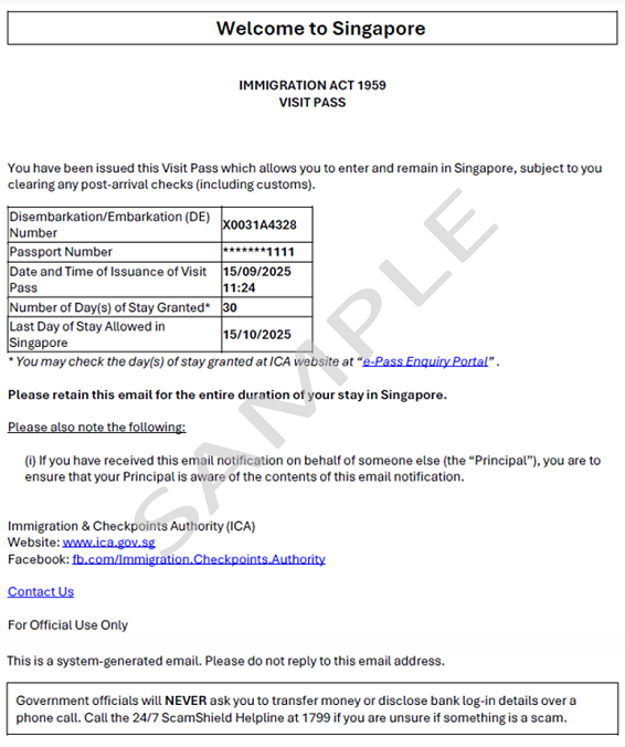 e-Pass Sample_Oct2025 Sample email acknowledgement of e-Pass