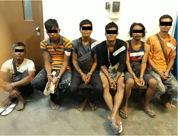 Men arrested at the cemetery