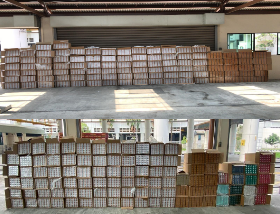 More than 10,000 cartons of duty-unpaid cigarettes were seized More than 10,000 cartons of duty-unpaid cigarettes were seized