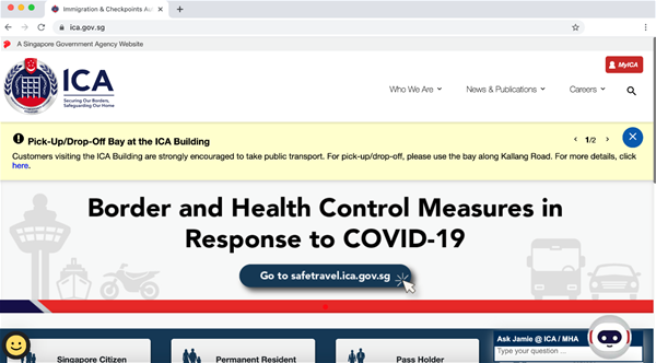 ICA_site Screenshot of ICA website