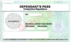 Physical Dependant's Pass Card back Physical Dependant's Pass Card back