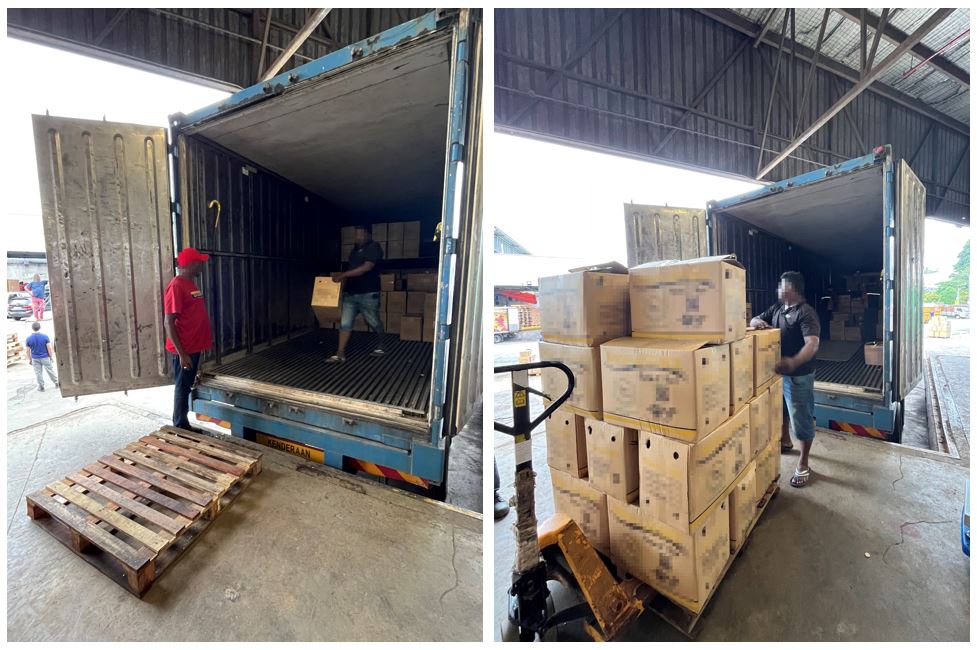 Unloading of consignment