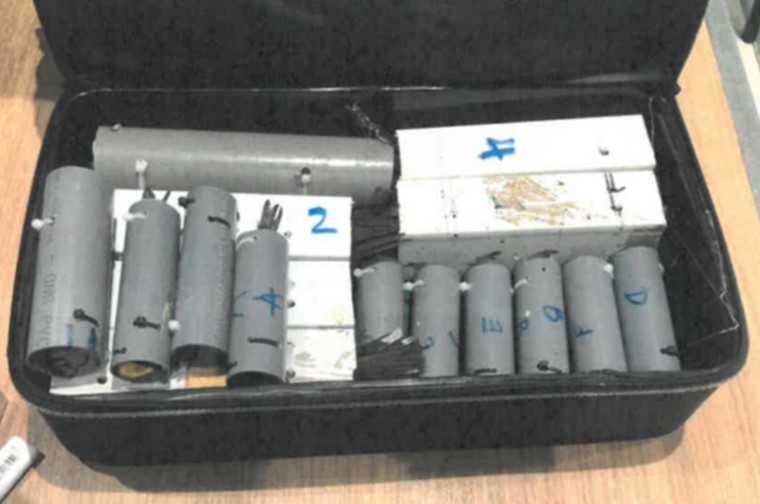 Interior of bag containing the birds